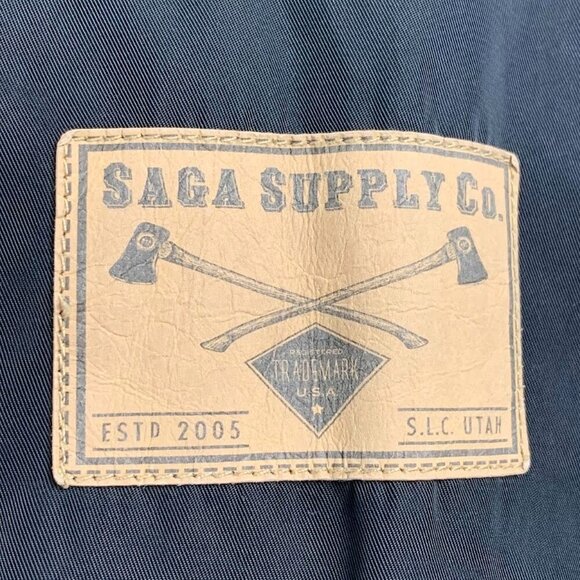 Saga Supply Co Men's Nylon Lined‎ Snap Button Coaches Jacket Size XL - Picture 5 of 14